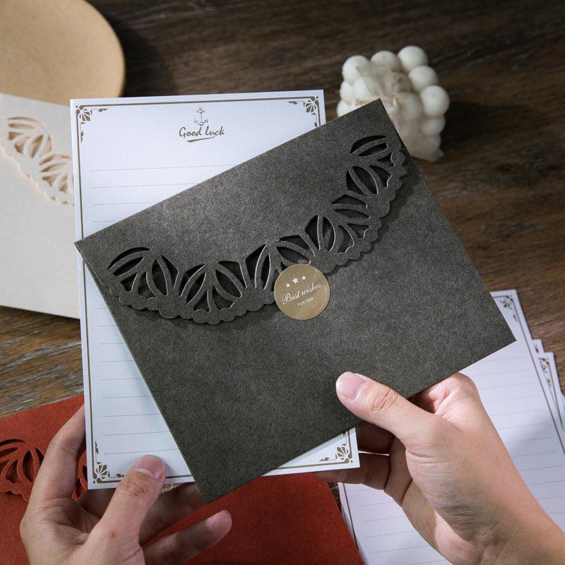 Laser Cut Floral Greeting Card