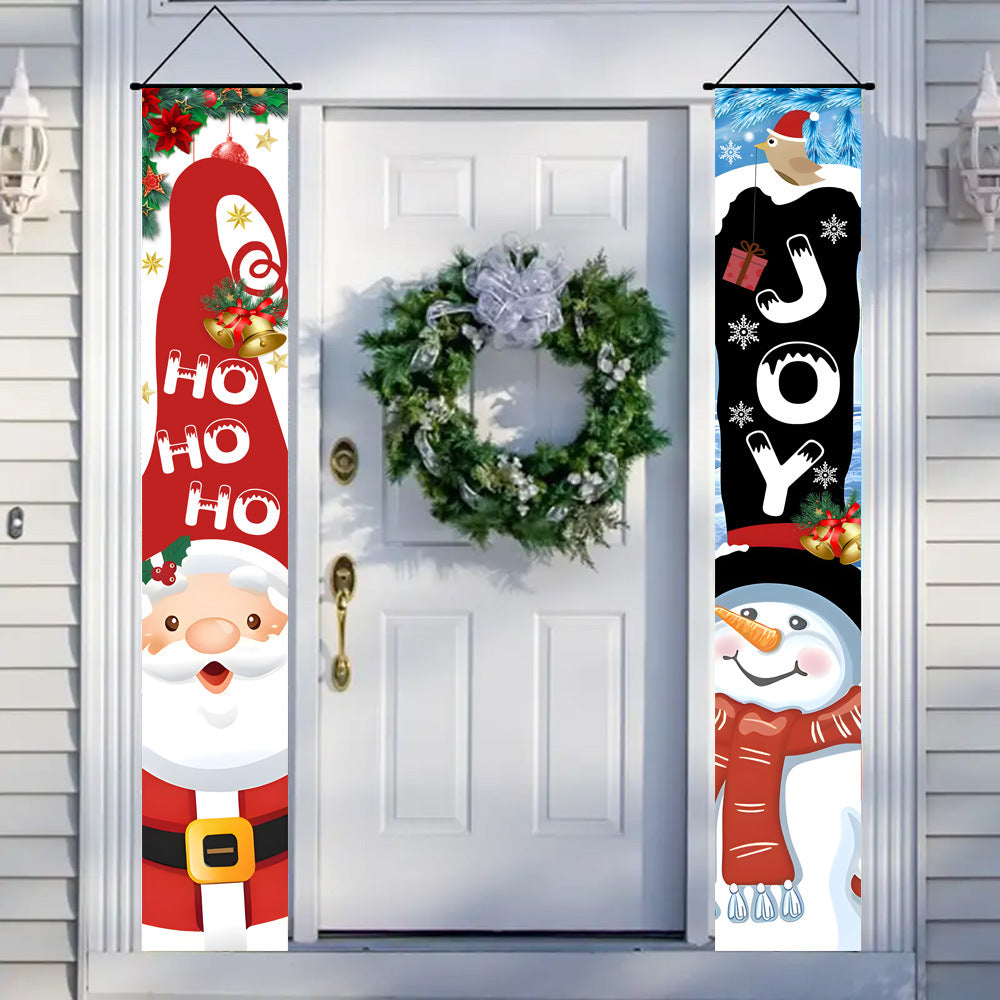 Christmas Porch Banner Door Decorations
