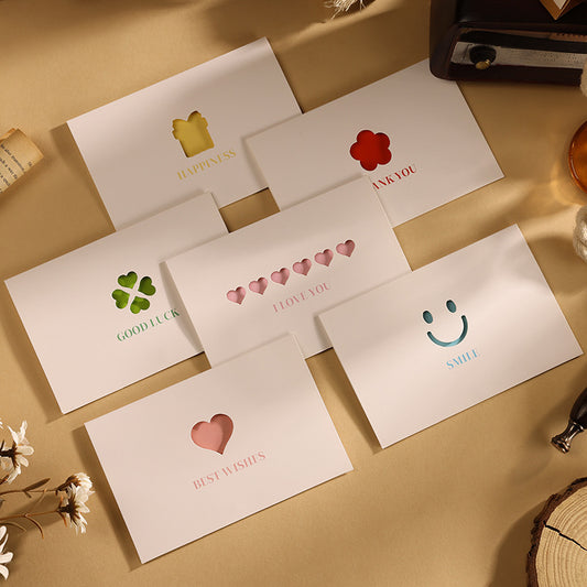 10 Minimal Symbol Cutout Greeting Card