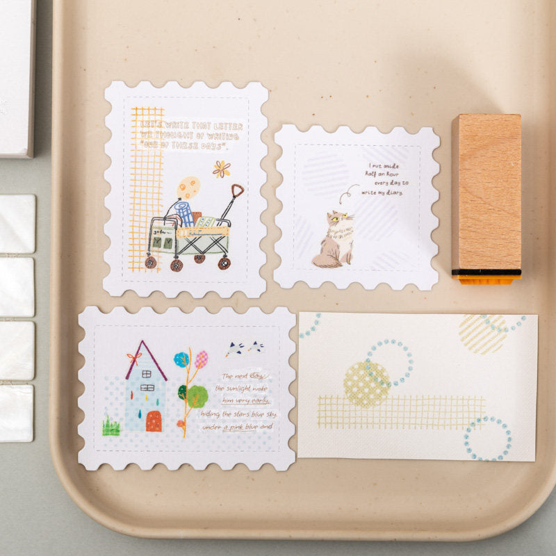 Geometric Aesthetic Beech Wood Stamp