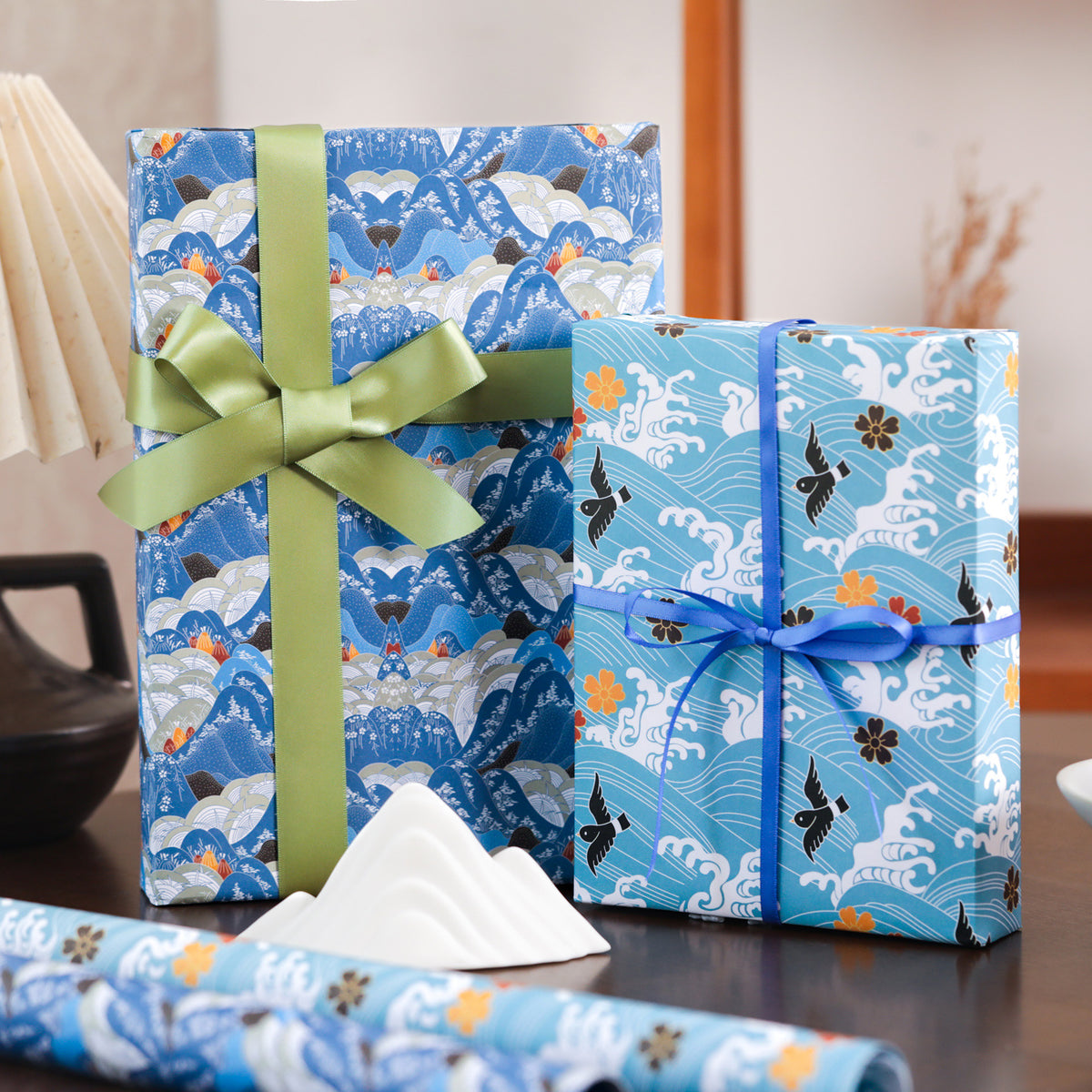 Japanese Wave & Mountain Wrapping Paper