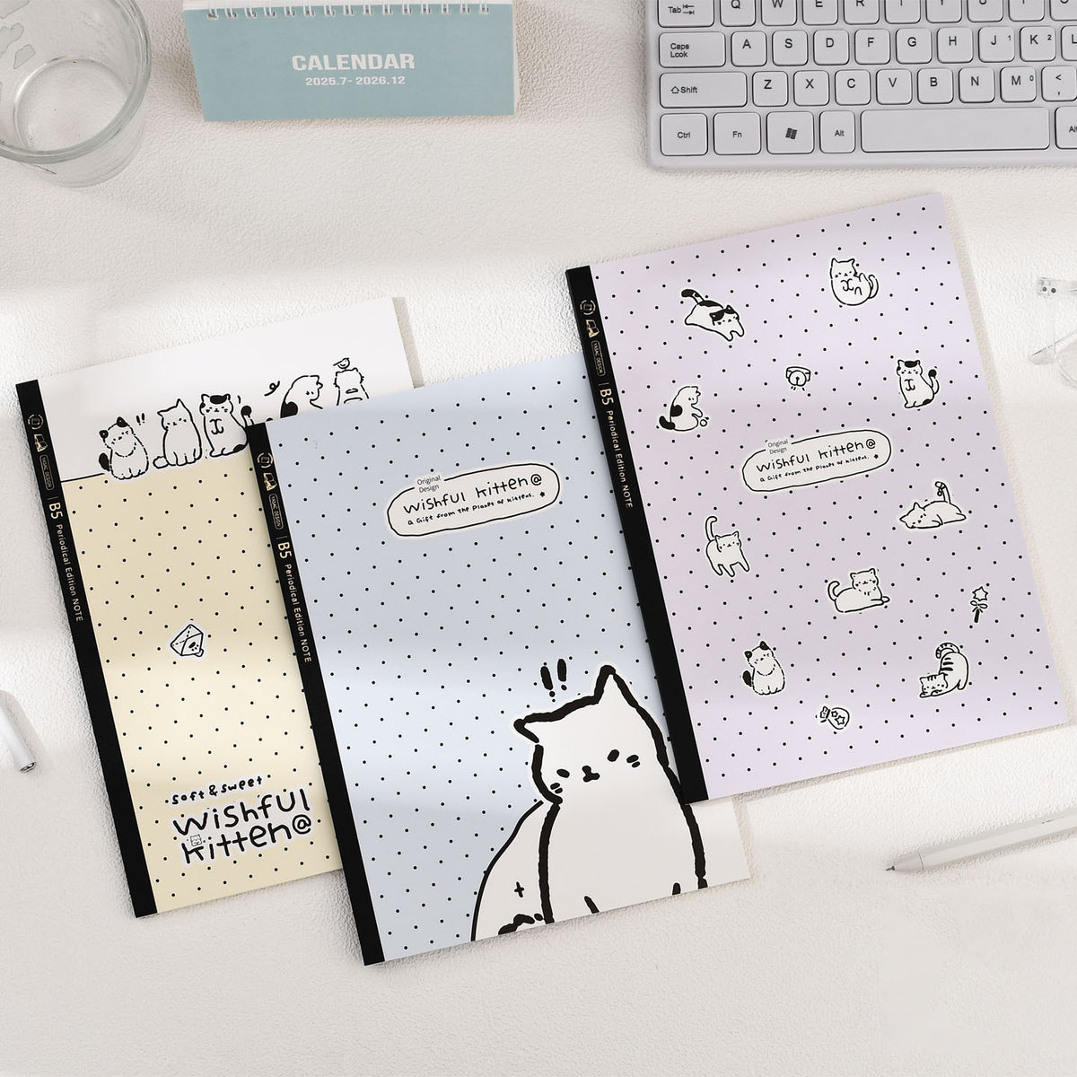 Cute Cat Glue Bound Exercise Notebook