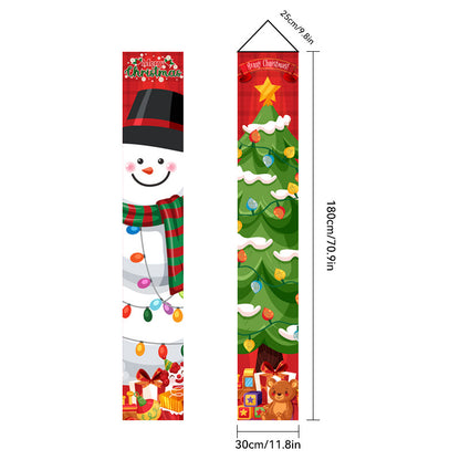 Christmas Porch Banner Door Decorations