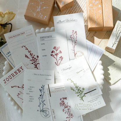 Flower Branch Whispers Wooden Stamp