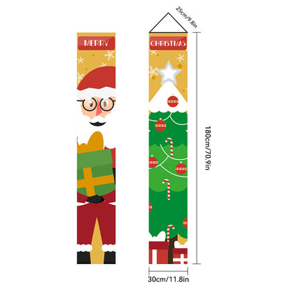 Christmas Porch Banner Door Decorations