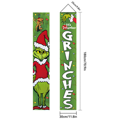 Christmas Porch Banner Door Decorations