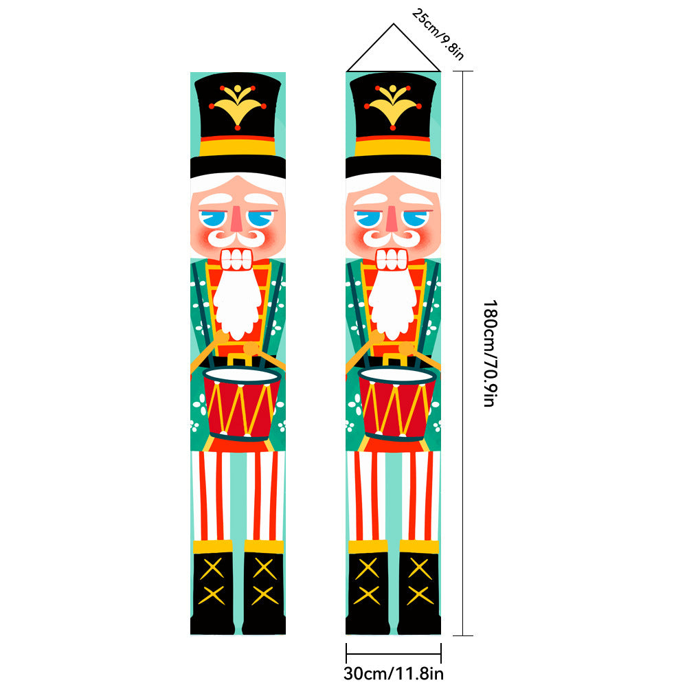 Christmas Porch Banner Door Decorations