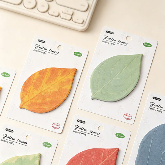 25 Sheets Leaf Shaped Sticky Note