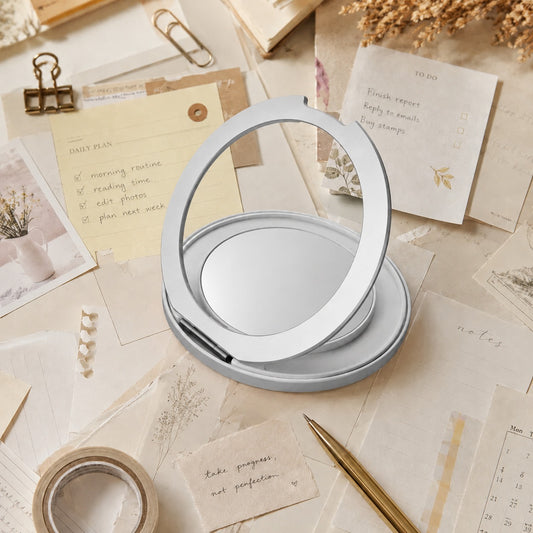 Round Mirror Magnetic Ring Stand for Phone