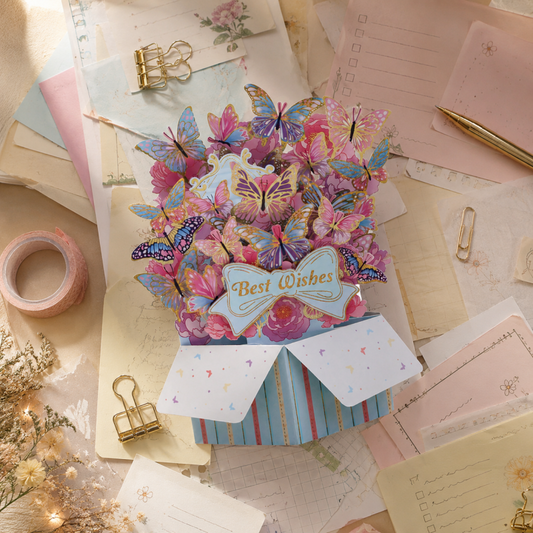 Floral Gift Box Pop Up Card
