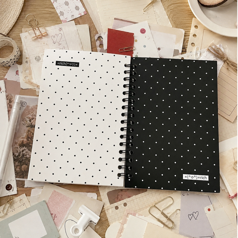 Polka Dot Scrapbook Notebook