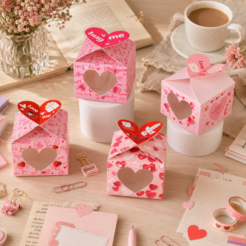 Heart Love Valentine's Day Candy Gift Box-12PCS Per Pack