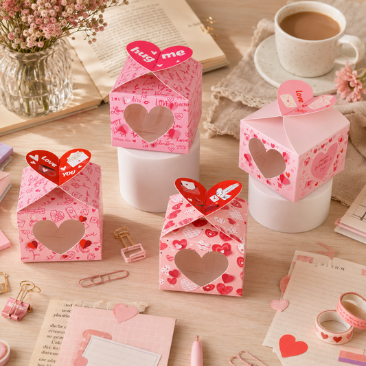 Heart Love Valentine's Day Candy Gift Box-12PCS Per Pack