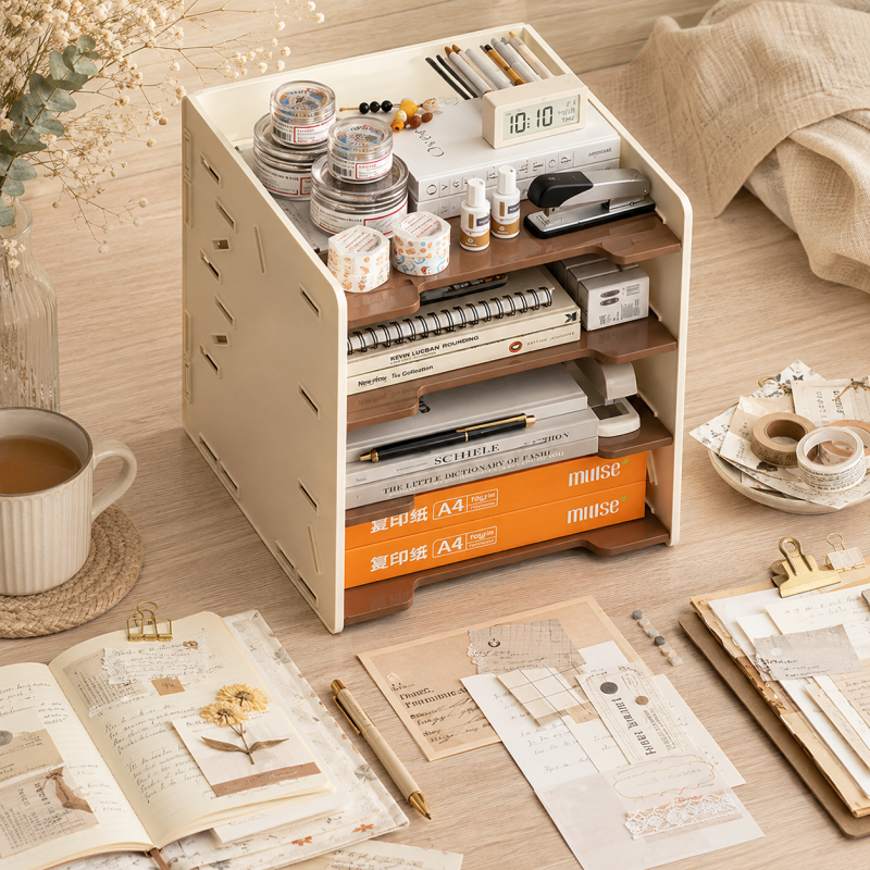 Multi-Layer Adjustable Desktop Storage Box