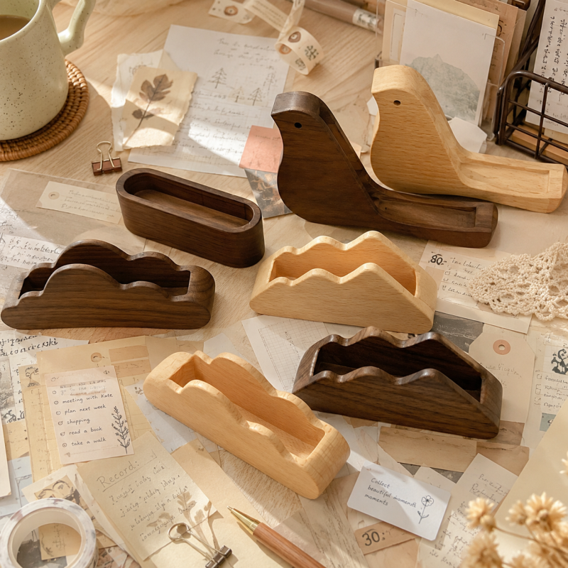Cloud Shape Wooden Card Holder