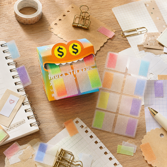 Pull Out Rainbow Index Sticker Box
