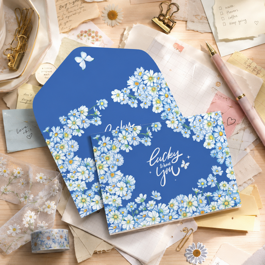 Blue Daisy Letter Writing Set