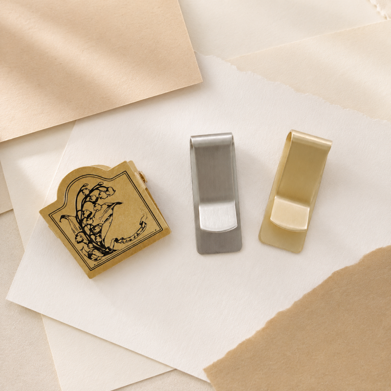 Vintage  Brass Binder Clips