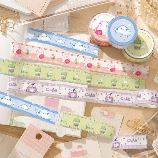 Cake And Animal Decorative Sticker Tape