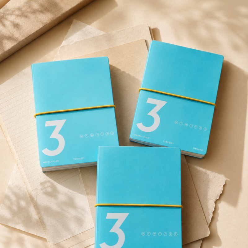 Three Fold Portable Planner Notebook