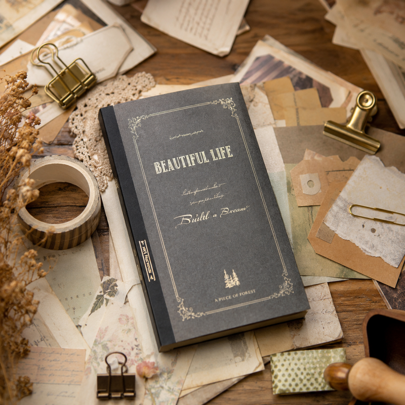 Floral Vintage Wooden Journal Journal Notebook