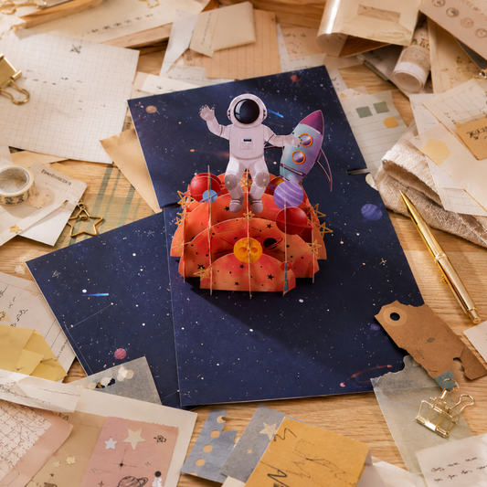 Space Explorer Pop Up Card