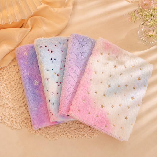 Gradient Plush Lined Notebook