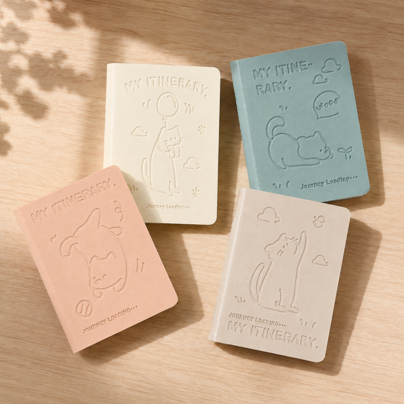Cute Cartoon Pocket Itinerary Journal