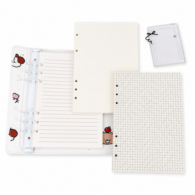 Cat Blue Magnetic Binder Notebook
