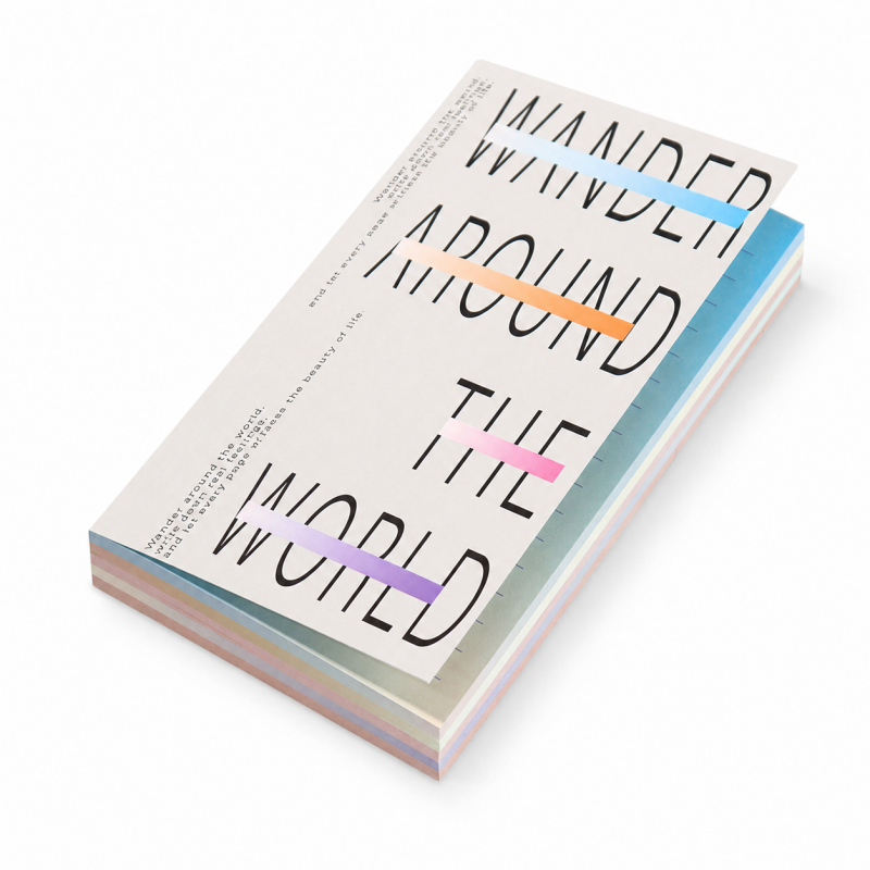 Gradient Alphabet A6 Index Notebook