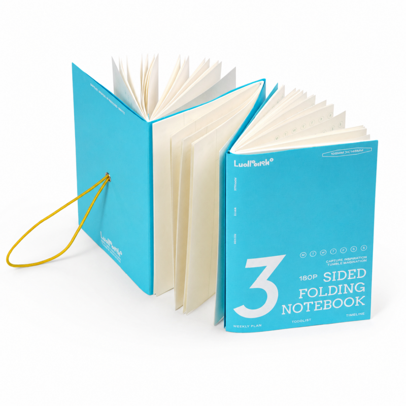 Three Fold Portable Planner Notebook