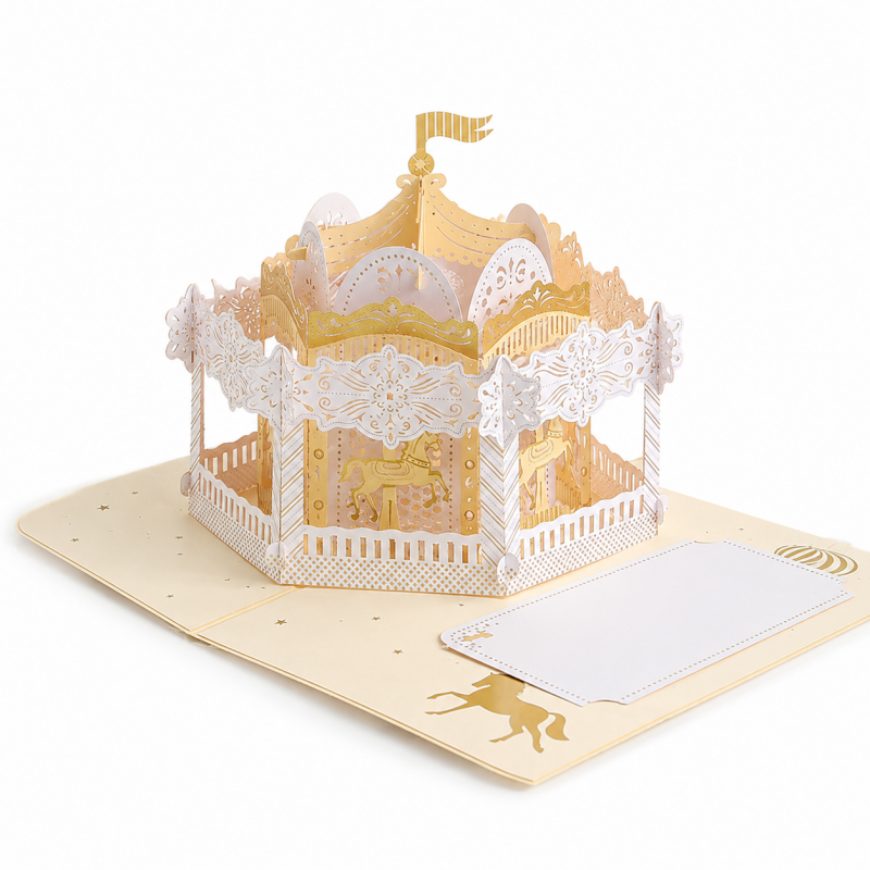 Carousel Foil Pop Up Card