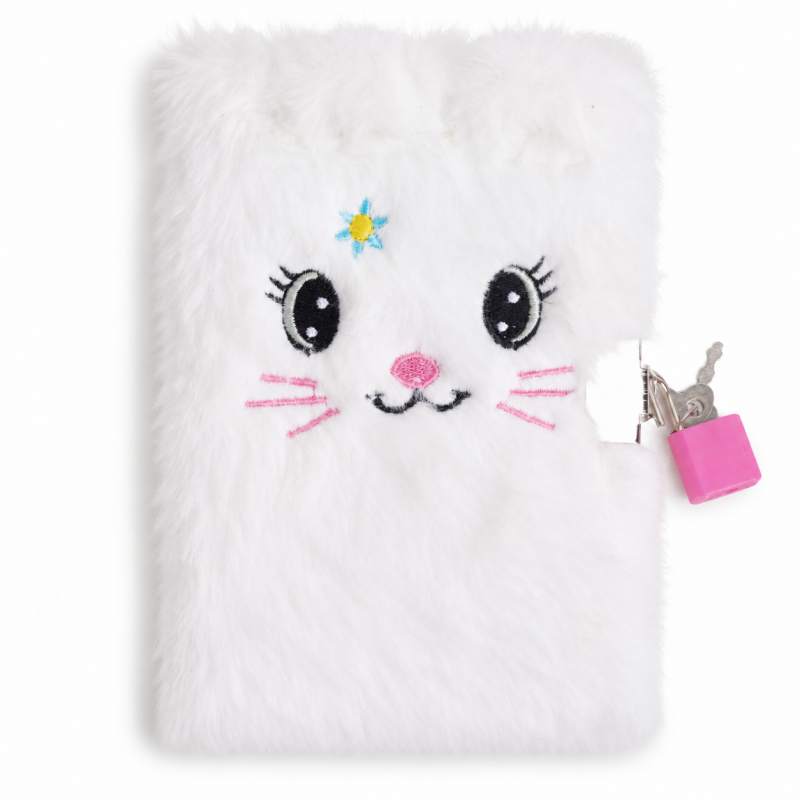 Tie Dye Plush Lock Notebook
