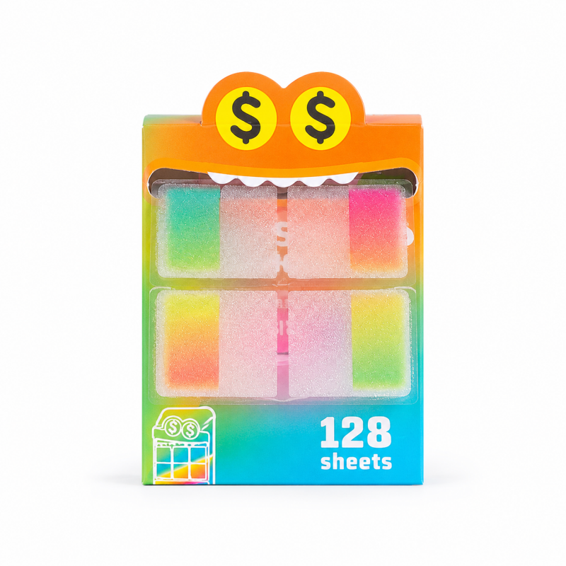 Pull Out Rainbow Index Sticker Box