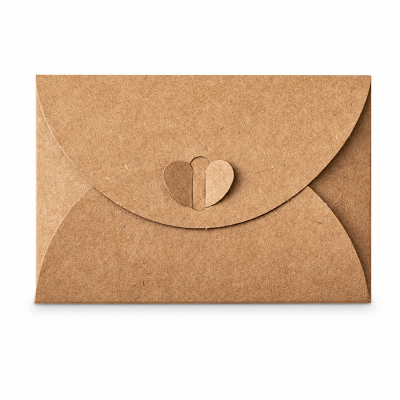Vintage Kraft Button Envelopes