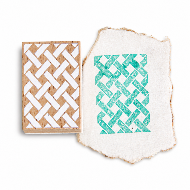 Vintage Series Beechwood Rubber Pattern Stamps
