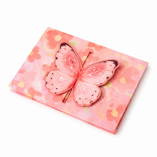 Butterfly Floral Pop Up Greeting Card