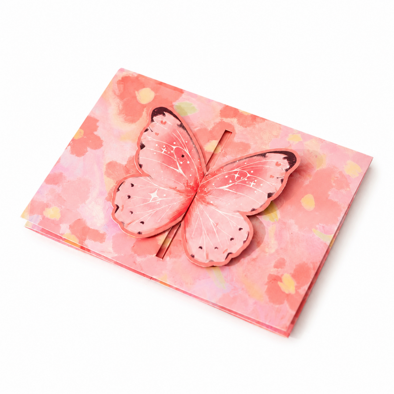Butterfly Floral Pop Up Greeting Card