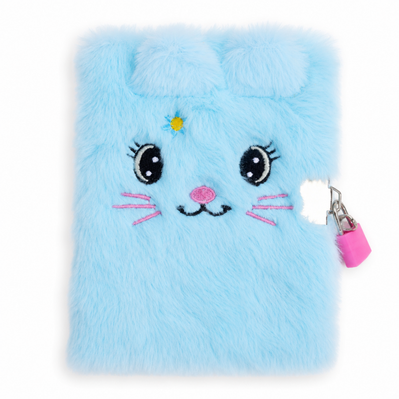 Tie Dye Plush Lock Notebook