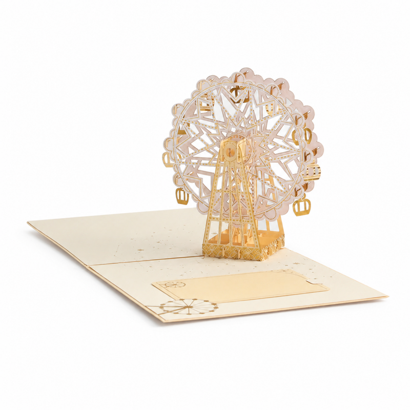 Golden Ferris Wheel Pop Up Card