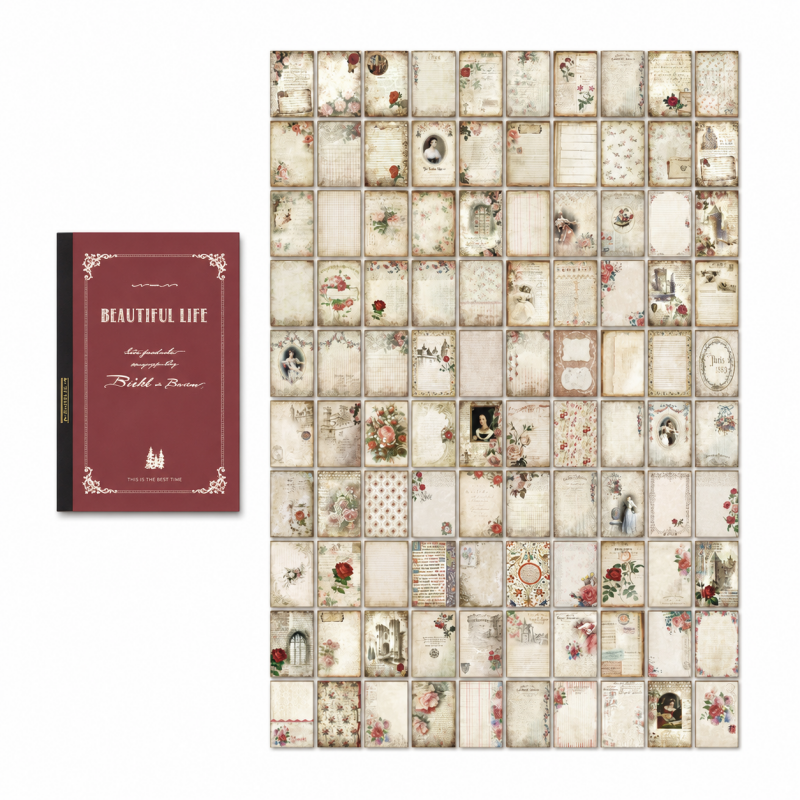 Floral Vintage Wooden Journal Journal Notebook