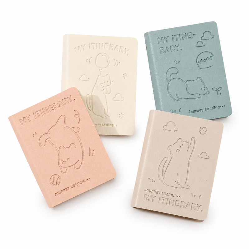 Cute Cartoon Pocket Itinerary Journal