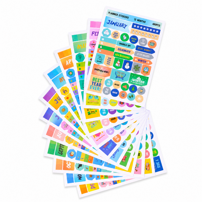 Color Pop Annual Planner Stickers