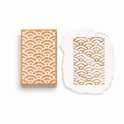 Vintage Series Beechwood Rubber Pattern Stamps