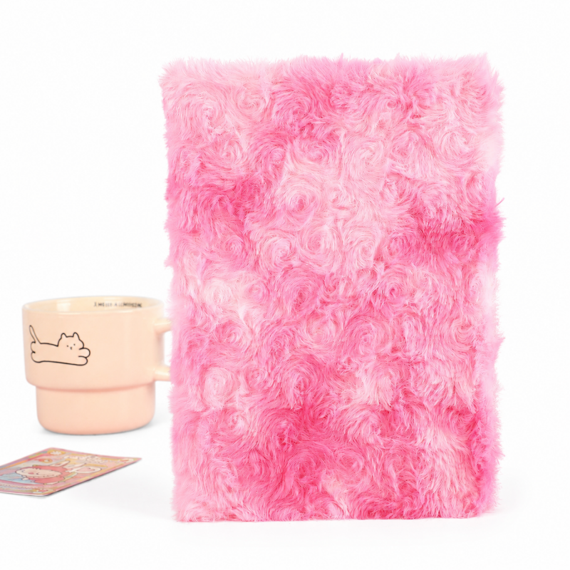 Pastel Tie Dye Plush Journal Notebook