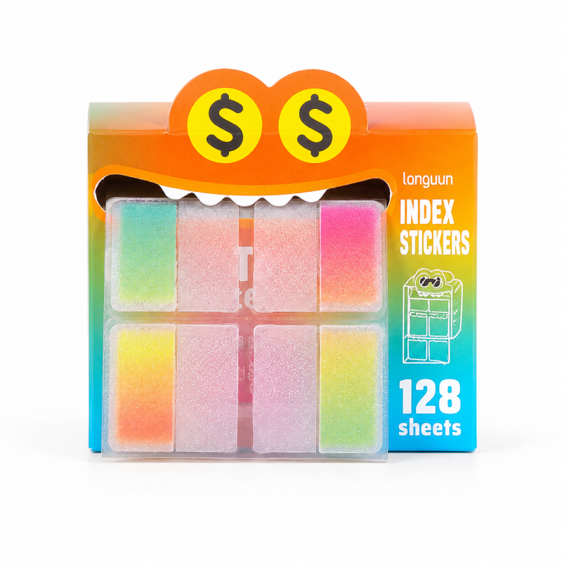Pull Out Rainbow Index Sticker Box