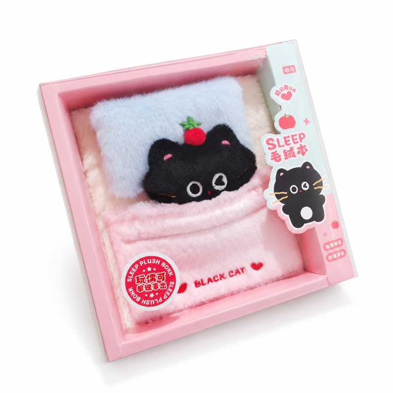 Kawaii Adorable Character Plush Journal Notebook