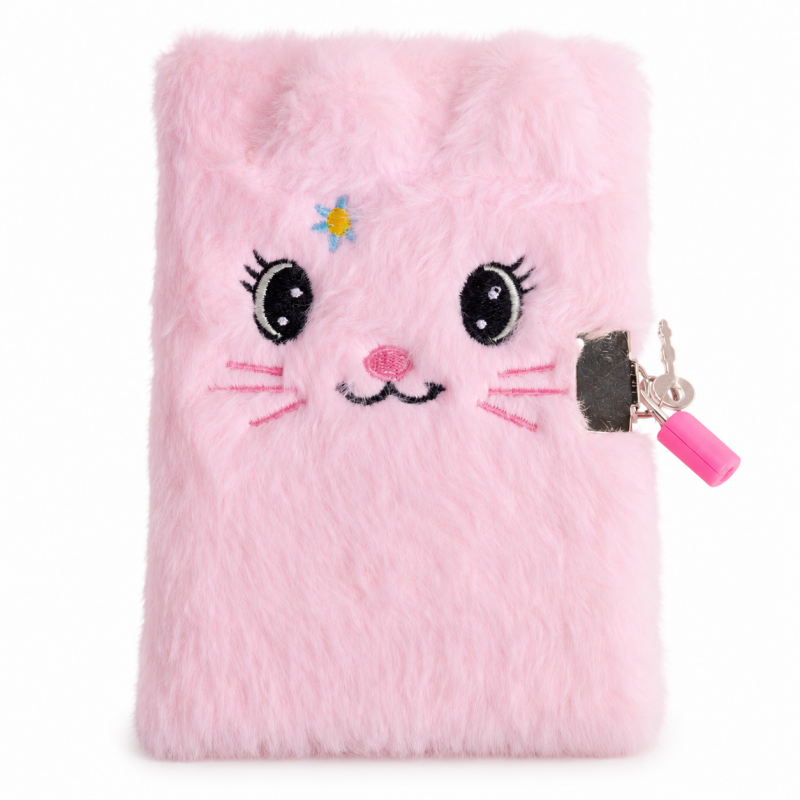 Tie Dye Plush Lock Notebook