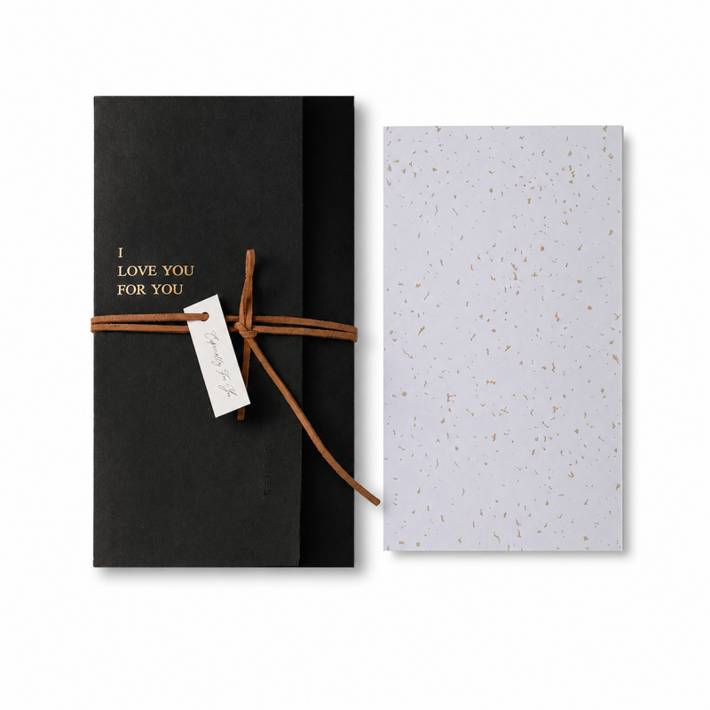 Black & Gold Foil Folded Greeting Card Set