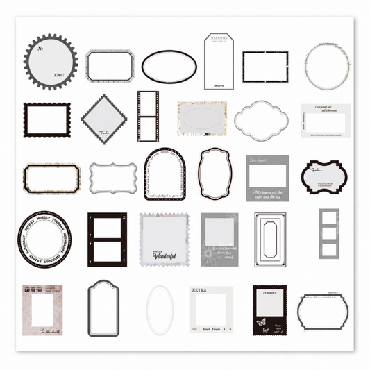Vintage Frame PET Stickers